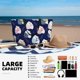 thumbnail image 5 of Fotbe Mom And Baby Owls Bolsa de Viaje para Playa - Resistente al Agua, Bolsa Tote de Gran Capacidad y Ligera con 7 Bolsillos para Mujeres y Hombres, 5 of 7