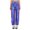 Purple, variant on Women Hip Hop Jazz Street Dance Cargo Pants Metallic Shiny Elastic Waist Jogger Trousers Silver S