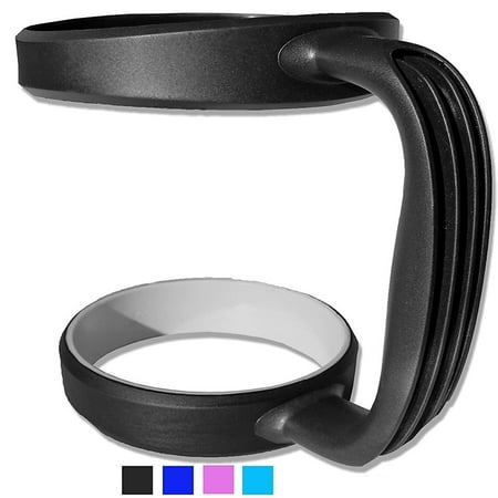 

Tumbler Cup Handle Black for 30oz Rambler Lightweight Spill Proof Grip For Stainless Steel Tumblers