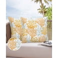 thumbnail image 6 of Pack of 2 Outdoor Pillow Covers, Summer Gradient Orange Ocean Coral Sea Waterproof Square Throw Pillowcase Cushion Decorative Pillow Covers for Couch Patio Tent, 24x24 in, 6 of 6