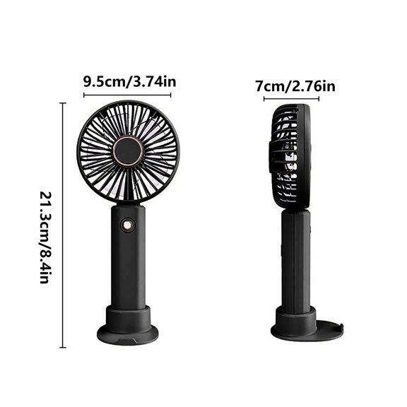 Mini Fan Portable 2025 Style Handheld Mini Fan, USB Charging, Compact and Portable, Ideal for Dormitories and Offices, Available in White and Pink-Blue Colors