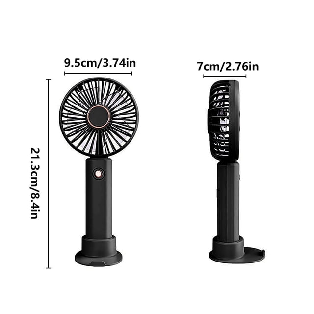 Mini Fan Portable,Handheld Small Fan USB Charging, Mini Portable Student Dormitory Office Fan White Pink Blue