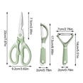 thumbnail image 4 of Kitchen Scissors Multifunctional Stainless Steel with Blade Cover Sage Green for Poultry Meat, 4 of 8