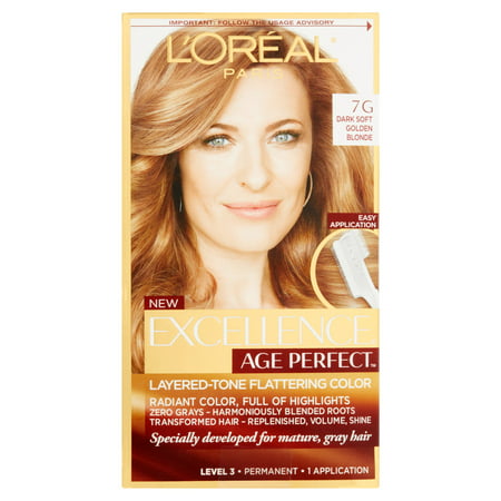 L'Oreal Paris Age Perfect Permanent Hair Color, 7G Dark Natural Golden Blonde, 1