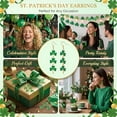 thumbnail image 3 of DESIGNICE St. Patrick's Day Earrings for Women Irish Shamrock Charms Alloy Dangle Earrings Green Clover Accessories Good Luck Hoop Earrings, 3 of 7