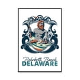 thumbnail image 1 of Rehoboth, Delaware - Merman - Badge Style - Icon - Lantern Press Artwork (24x36 Framed Gallery Wrapped Stretched Canvas), 1 of 1