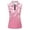 a-Pink105, variant on VNKIDY Womens Casual Floral Print Sleeveless Polo Shirt Zip Up Collared Casual Golf Blouse Top For Summer Daily Wear Classic Top