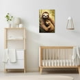 thumbnail image 3 of ZHONGYUTONG Sloth Wall Art Sloth Mother and Baby Picture Prints Jungle Animal Painting for Kids Room Nursery Decor Framed (28.00" x 42.00"), 3 of 6