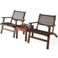 thumbnail image 3 of Costway Ensemble de Mobilier de Terrasse en Rotin 3 Pcs Table Basse, 3 of 10