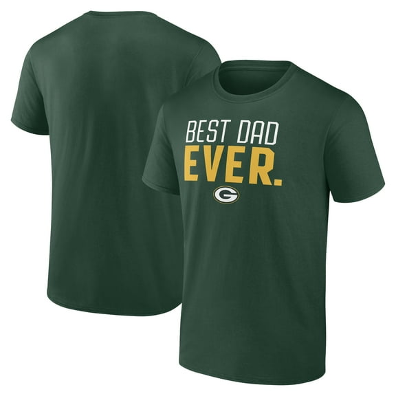 Men's Green Green Bay Packers Best Dad Ever Team T-Shirt