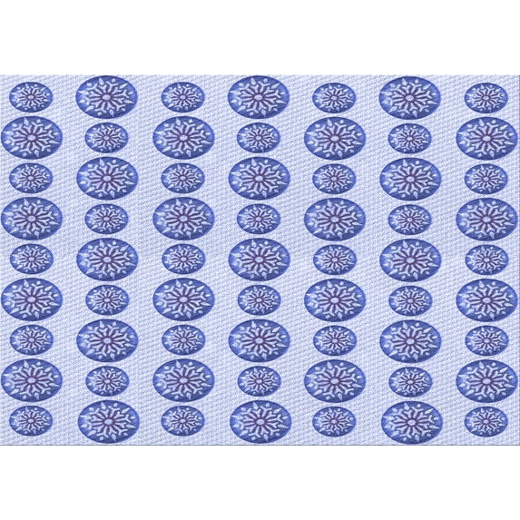 Ahgly Company Indoor Rectangle Patterned Heavenly Blue Area Rugs, 2' x 5'