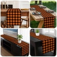 thumbnail image 6 of Black Orange Plaid Table Runner 48 Inches Long, Farmhouse Buffalo Check Gingham Kitchen Coffee Dining Table Decoration for Home Party Birthday Wedding Home Decor 13x48 Inches, 6 of 8