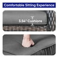 thumbnail image 4 of POCASSY Outdoor 4 Piece Rattan Sofa Seating Group with Cushions, 4 of 14
