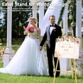thumbnail image 2 of Yacona Gold Easel Stand for Sign, Heavy Duty Easel for Painting, Metal Poster Stand with Adjustable Chain, for Welcome Sign, Display, 2 of 6