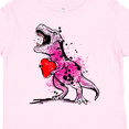 thumbnail image 4 of Inktastic Valentine's Day Graffiti T-rex with Heart Shaped Candy Box Boys or Girls Toddler T-Shirt, 4 of 5