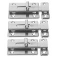 thumbnail image 7 of LEORX 3Pcs Stainless Steel Door Safety Latches Simple Design Easy Install Home Use Silver, 7 of 7