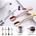 thumbnail image 3 of Queilt Tea Spoons Black Spoons 1 set Home for Shape Stainless Steel Spoons Soup Tea Serving Skull Coffee Restaurant Tableware Creative Food Stainless Steel Spoon Stainless Steel Spoon Black Spoons, 3 of 5