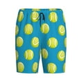 thumbnail image 4 of Gaeub Ball Tennis Printed Men's Short Pajama Pants, Lightweight Lounge & Sleep Bottoms Keep You Cool - XX-Large, 4 of 9