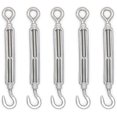 thumbnail image 1 of M8 304 Stainless Steel Hook And Eye Turnbuckle - 5 Pack, 1 of 5