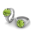 thumbnail image 3 of Natural Certifed 925 Sterling SilverGold Plated Green Peridot Gemstone Ring Woman And Men, 3 of 3