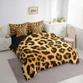 thumbnail image 3 of Manfei Wild Cheetah Pattern 7-Piece Twin Bedding Sets,Black Brown Bedding Comforter Set,Leopard Print Sheet Sets For Child,Super Cozy Room Decor Reversible, 3 of 8