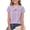 Purples, variant on Summer Doll Collar T-Shirt for Girl, Classic Pullover Short Sleeve Tops Soft Comfy Summer Daily Casual Tee 5-6 Years