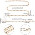 thumbnail image 2 of Correa para bolso de mano en 2 tamaños, asa de bolso, cadenas metálicas para bolso de hombro, correas, asa de bolso, cadenas decorativas de repuesto con broches, 2 of 6