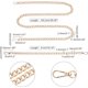 thumbnail image 2 of Correa para bolso de mano en 2 tamaños, asa de bolso, cadenas metálicas para bolso de hombro, correas, asa de bolso, cadenas decorativas de repuesto con broches, 2 of 6