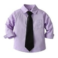thumbnail image 3 of Kid Boys Button Down Shirts Graduation Shirts Long Sleeve Shirt Boys Kids Uniform Shirts 3-4 YearsFormal Outfits, 3 of 5
