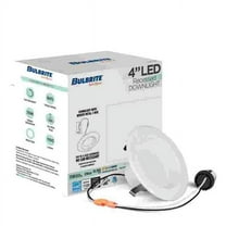 Bulbrite 862650 4 in. 12W LED High Lumen 5CCT Downlight Retrofit Smooth Round Dimmable Light - 90CRI 120V, White - Pack of 4