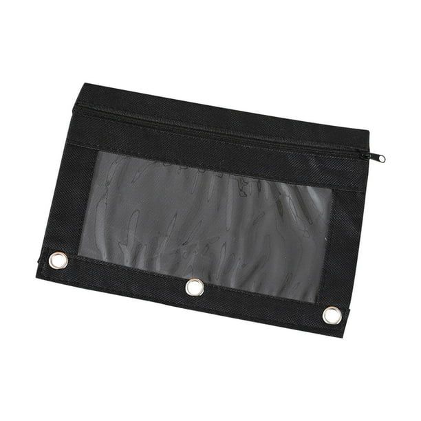 Estuche de Lápiz Grande de Tres Agujeros Estuche de Lápiz Capa de Tela Cremallera de Color Cremallera de Gran Capacidad 5Pc