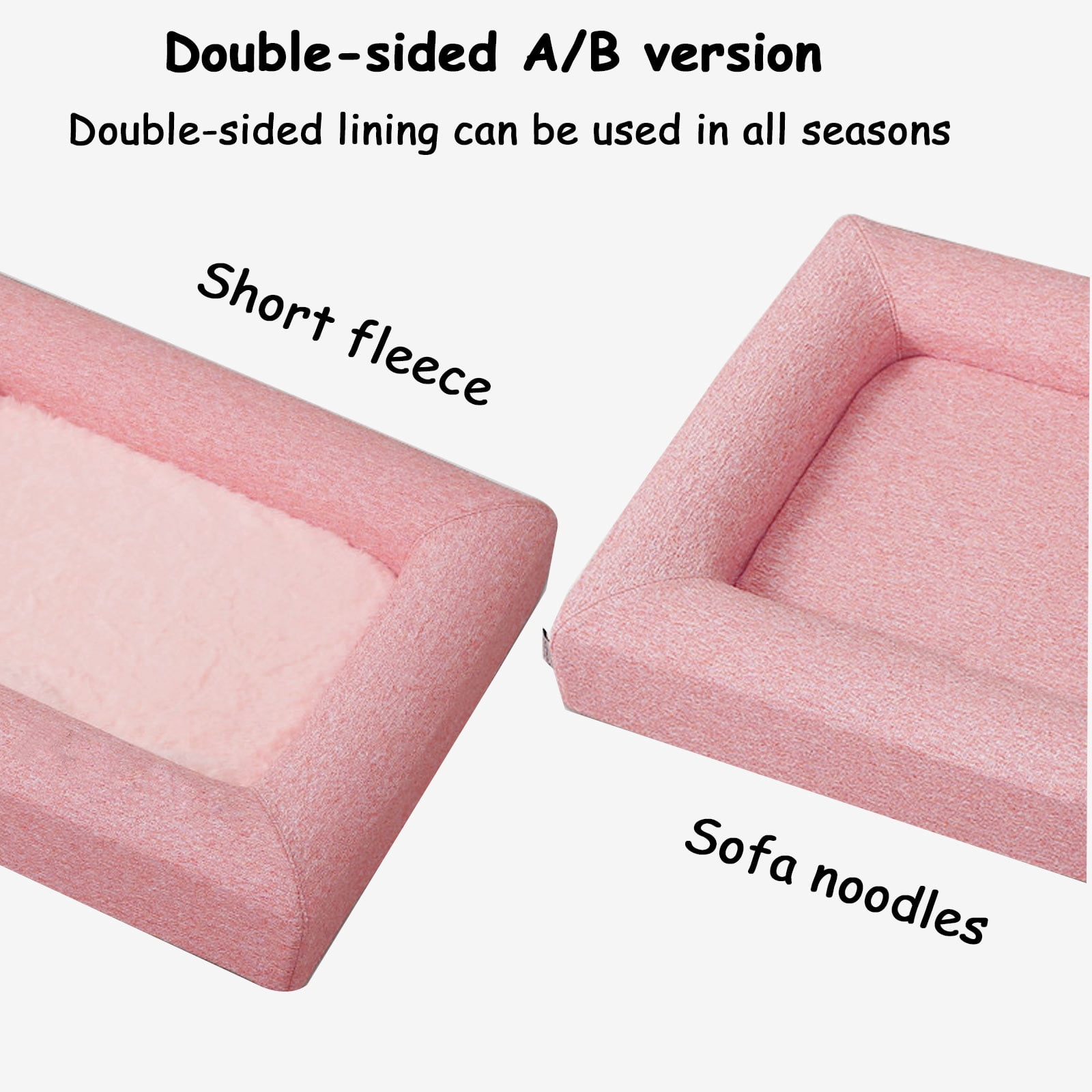 IKUSO Small Dog Bed,Memory Foam Dog & Cat Bed,Washable Double-Sided Dog Mat & Non-Slip Waterproof Bottom,Warm & Indestructible Puppy Bed