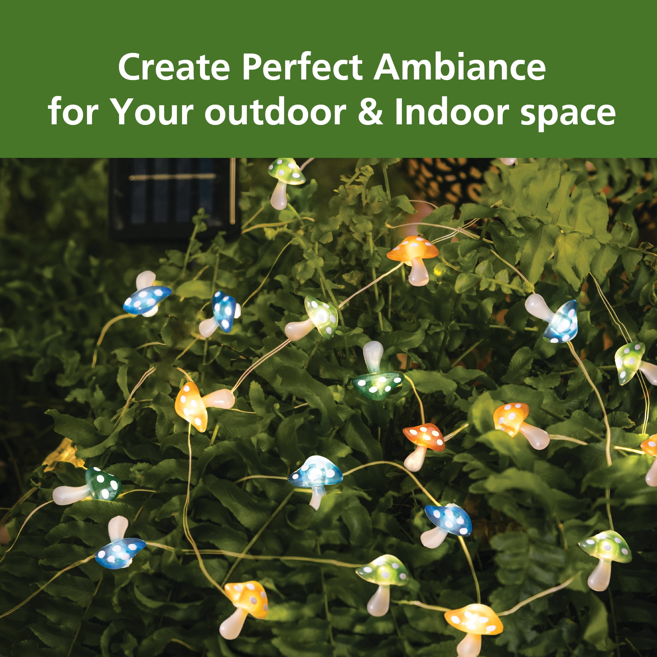 Mainstays  Solar 30 Count Mushroom Light