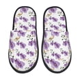 thumbnail image 2 of KLL Orchids Flowers Slippers for Women Men House Slip on Indoor Outdoor Bedroom Furry Fleece Lined Ladies Comfy Anti-Skid Rubber Hard Sole-Large, 2 of 8
