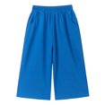 thumbnail image 5 of Mnyotv High Waisted Wide Leg Pants for Girls Fall Clothes Cotton Solid Trousers with Pockets Size 6-7Y, 5 of 6