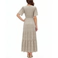 thumbnail image 3 of Xaqiouau Womens Boho Floral Maxi Dress Short Sleeve Casual Summer Long Dress Crew Neck Flowy A Line Beach Vacation Dress, 3 of 7