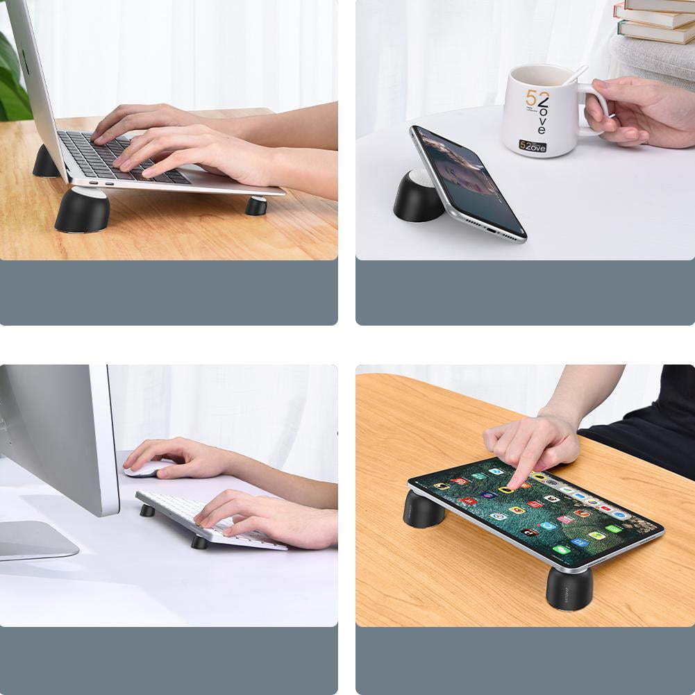 Laptop Cooling Pad Stand, Portable Radiator Tilting Holder, Universal Silicone Vertical Storage Support Base