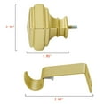 thumbnail image 5 of UTOPIA ALLEY Wall Mounted 5/8 Inch Curtain Rod - Curtain Rods For Windows 86 to 120 Inch, Adjustable Drapery Rods, Gold Curtain Rods, Bedroom Curtain Rods, Tapestry Poles (Gold, 86"-120"), 5 of 9