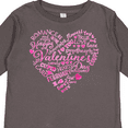 thumbnail image 4 of Inktastic Valentine words in pink Boys or Girls Long Sleeve Toddler T-Shirt, 4 of 5