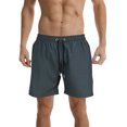 thumbnail image 1 of SUNSIOM Men's Summer Casual Beachwear Shorts Solid Color Drawstring Sports Shorts with 2 Pockets, 1 of 6