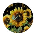 thumbnail image 4 of Orinice Sunflowers Butterflies Round Table Cover Stain Resistant Washable Indoor Outdoor Tablecloth Kitchen Dining Wedding Parties Elastic Edge 100% Polyester Fiber 46-50, 4 of 8