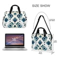 thumbnail image 3 of FORMRS 16" Laptop Bag Carrying Sleeve Case with Handle Travel Shoulder Briefcase, Green Geometric Pattern, 3 of 8