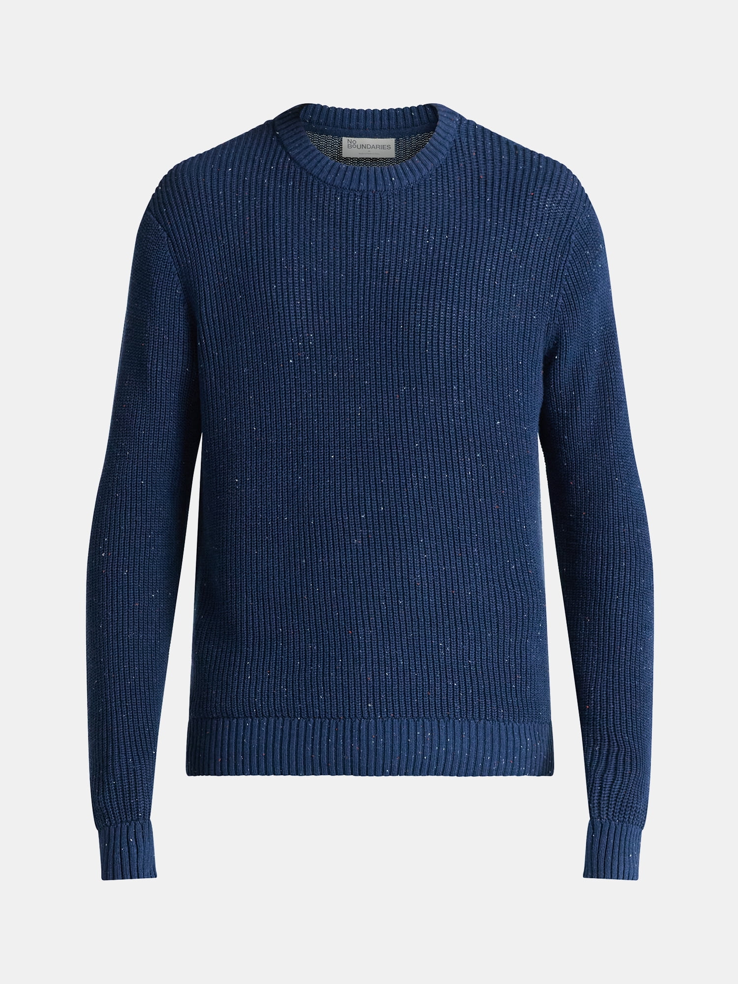 No Boundaries  Souffle Yarn Confetti Sweater with Long Sleeves, Men's Sizes XS-3XL