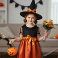 thumbnail image 2 of Jurebecia Girls Halloween Witch Costume Dress up Set with Hat Toddler Kids Fancy Witch Outfit for Party Cosplay 12,11-12 Years, 2 of 14