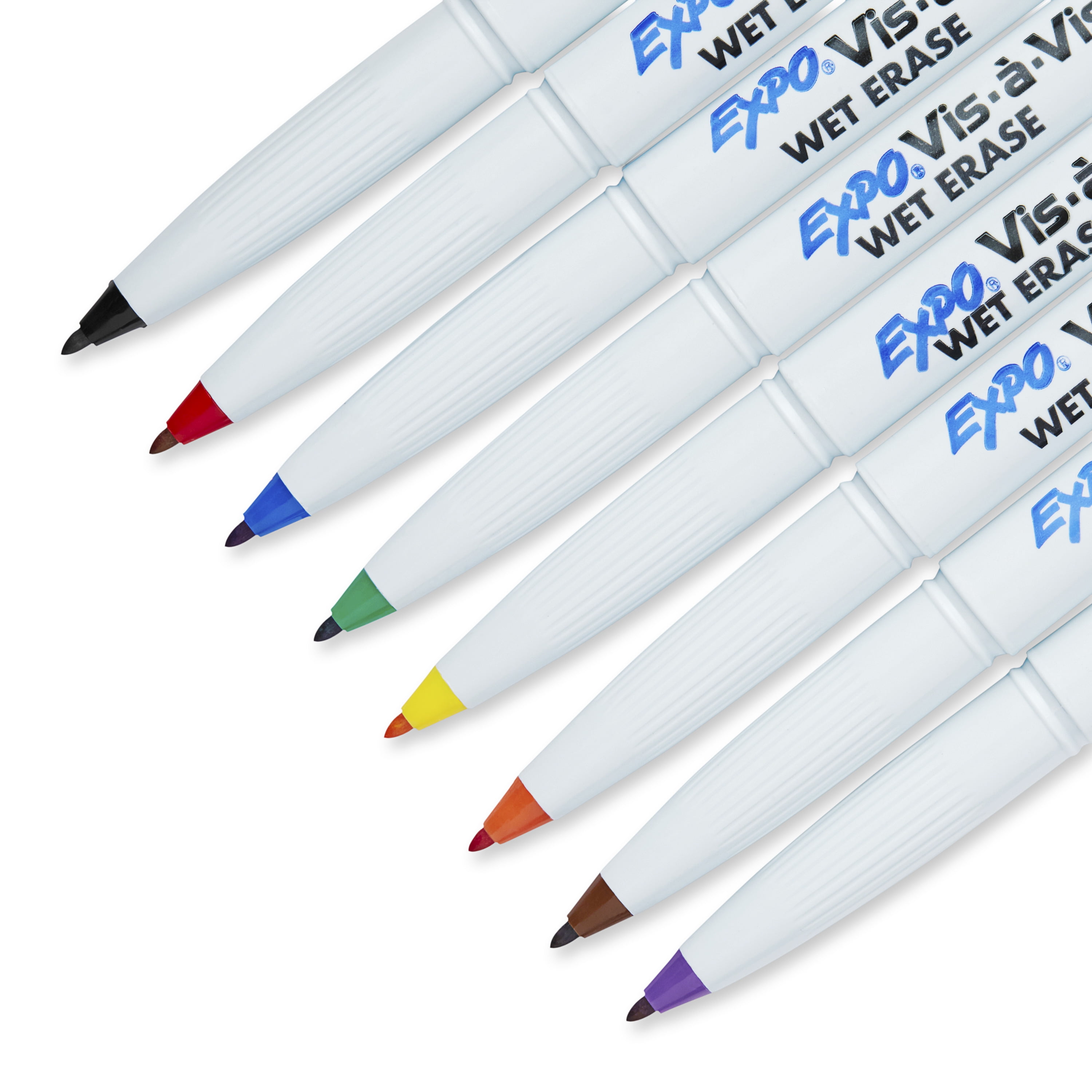 16 Count EXPO Vis-à-Vis Wet Erase Markers, Fine Point, Assorted