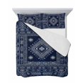 thumbnail image 7 of Quilts Twin-XL Size Bedding Set, Navy Blue Brown Southwest Lightweight Quilted Comforter, Boho Ethnic Western Geometric Soft Reversible Bedspread Coverlet with Pillow Covers for All Season, 68" x 98", 7 of 7