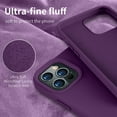 thumbnail image 4 of Compatible with iPhone 12/12 Pro Case 6.1 inch, Baby Skin Grade Liquid Silicone Full Body Protective Bumper Slim Case, 1.5 mm Edges Camera Protective, Support Wireless Charging - Grape, 4 of 14