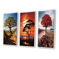 thumbnail image 3 of Designart "Baobab Tree Charm II" Floral & Botanical Framed Wall Art Set Of 3 - Green Tree Baobab Frame Gallery Set For Office Decor, 3 of 6