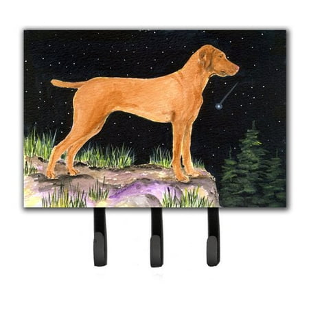 Caroline's Treasures Starry Night Vizsla Leash Holder and Key Hook