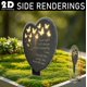 thumbnail image 4 of Memorial Garden Stake - Heart-Shaped Rock with Butterfly, Poem & Floral Design | Waterproof 2D Acrylic Grave Marker for Garden, Yard, 4 of 5